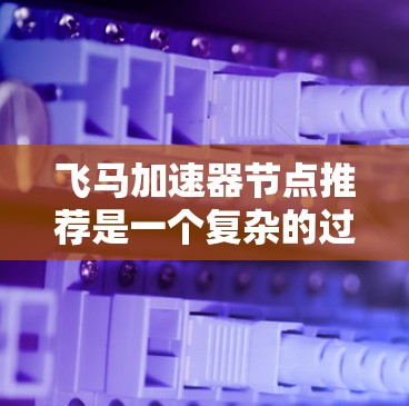 飞马加速器节点推荐是一个复杂的过程，涉及多个方面的考量。以下是对每个步骤的详细说明，帮助你做出明智的选择
