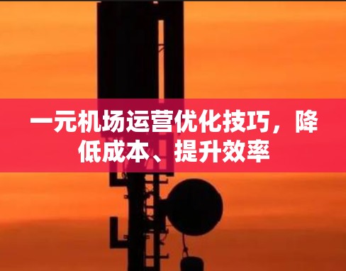 一元机场运营优化技巧，降低成本、提升效率