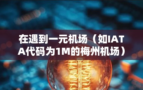 在遇到一元机场（如IATA代码为1M的梅州机场）连不上时，您可以按照以下步骤进行处理