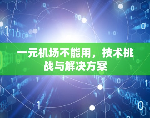一元机场不能用，技术挑战与解决方案