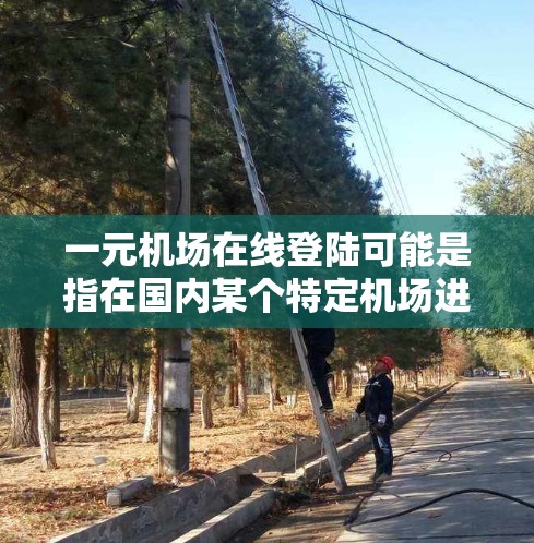 一元机场在线登陆可能是指在国内某个特定机场进行在线登录或使用在线服务。以下是一些可能的解释和步骤
