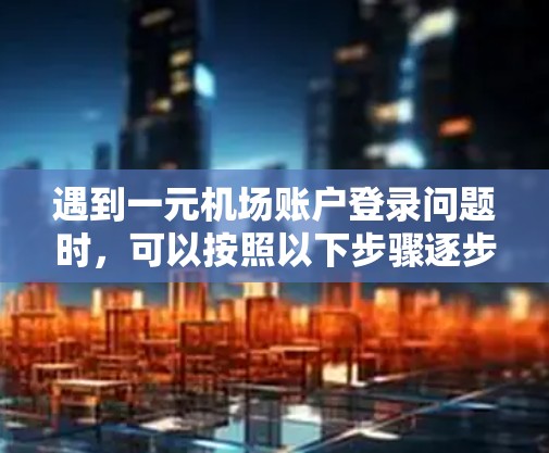 遇到一元机场账户登录问题时，可以按照以下步骤逐步排查和解决