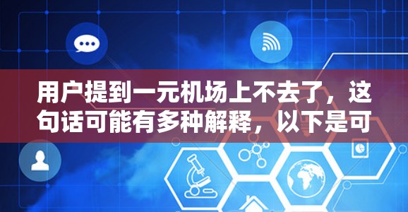 用户提到一元机场上不去了，这句话可能有多种解释，以下是可能的分析和建议