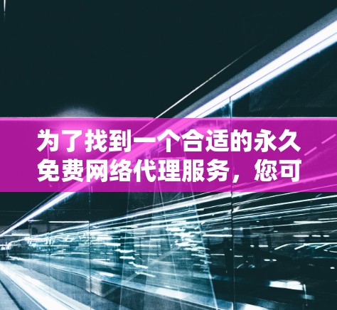 为了找到一个合适的永久免费网络代理服务，您可以按照以下步骤进行